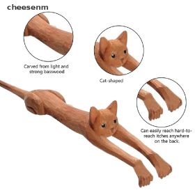 cheesenm Cat-Shaped Back Scratcher Handheld Back Massage Manual Back Scratcher SG