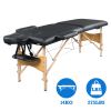 2 Sections 84" Folding Portable SPA Bodybuilding Massage Table Black