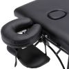 Portable Massage table; 2 Section Aluminum Adjustable Folding Massage Table; PU leather Spa Bed