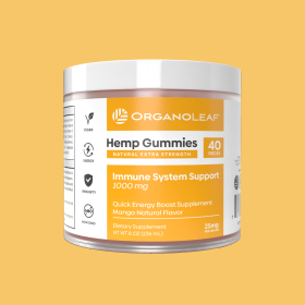Hemp Gummies 1000 mg (40 Pieces) (Flavor: Mango - Immunity & Energy)