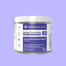 Hemp Gummies 500 mg (20 Pieces) (Flavor: Blueberry - Relaxation & Sleep Support)